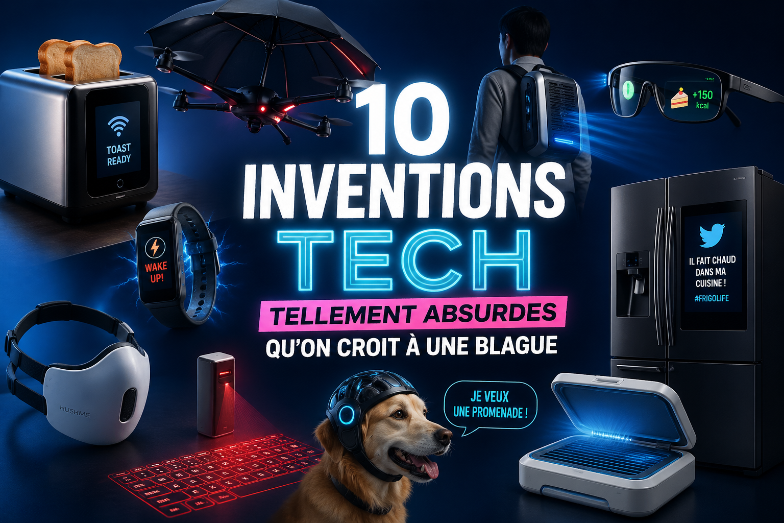 10 inventions tech absurdes qui existent vraiment (et certaines sont géniales) !