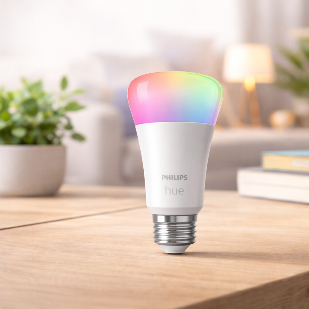 Ampoule Philips Hue en ambiance colorée