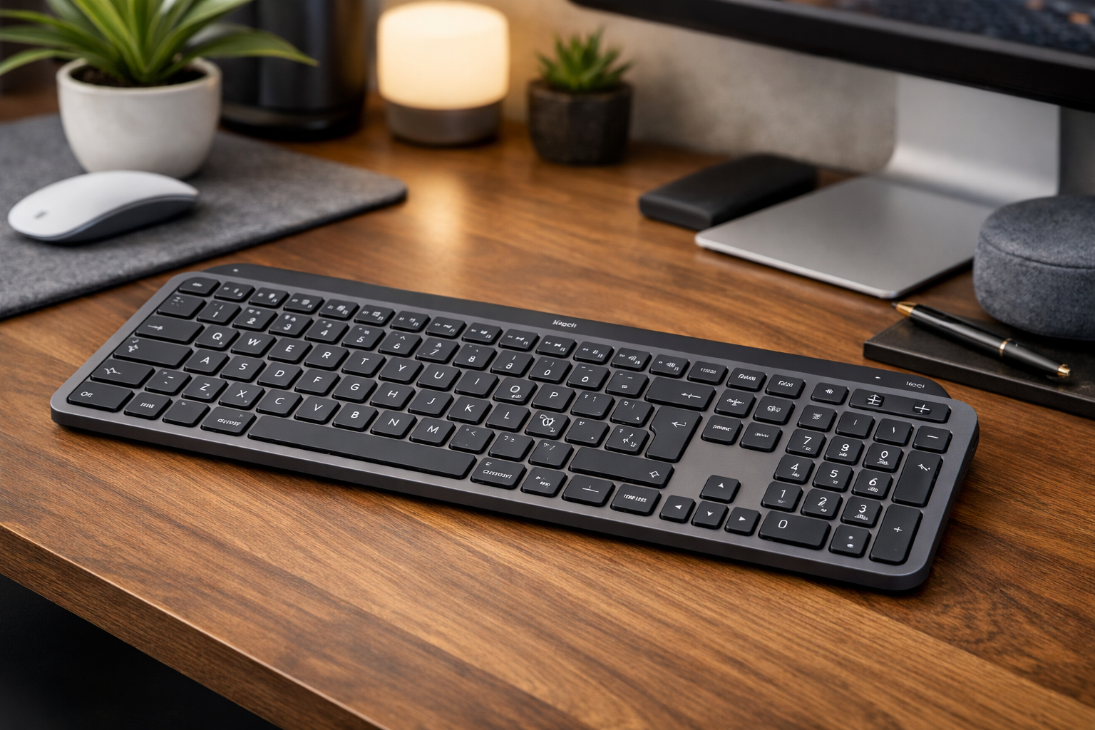 Clavier Logitech MX Keys S sur bureau