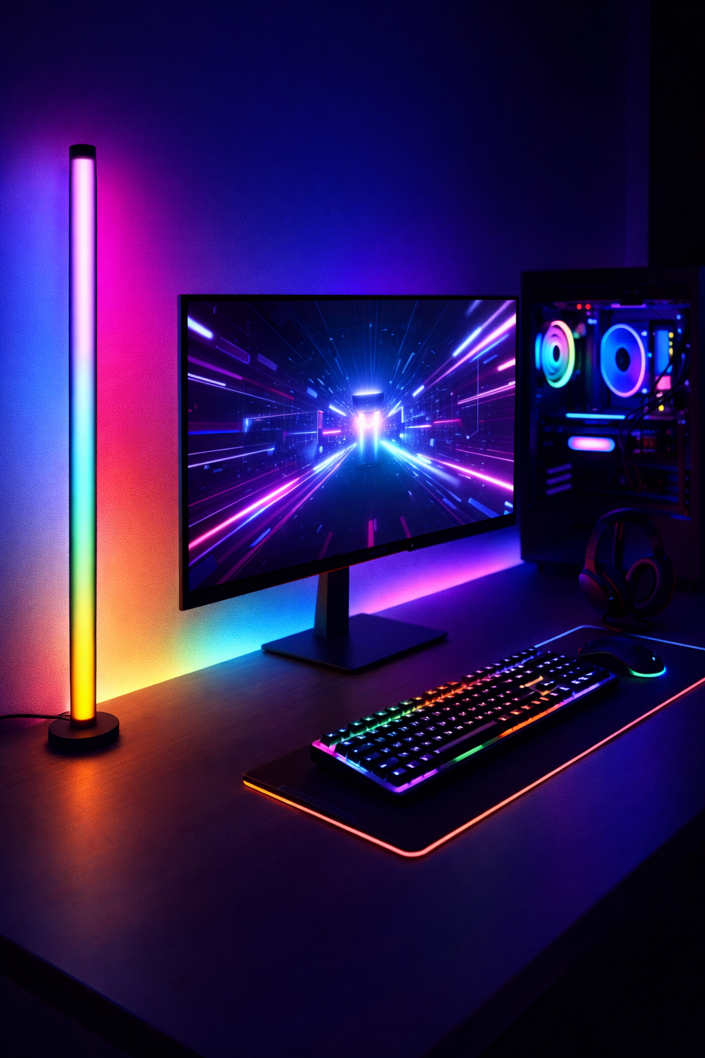 Lampe LED RGB pour setup bureau
